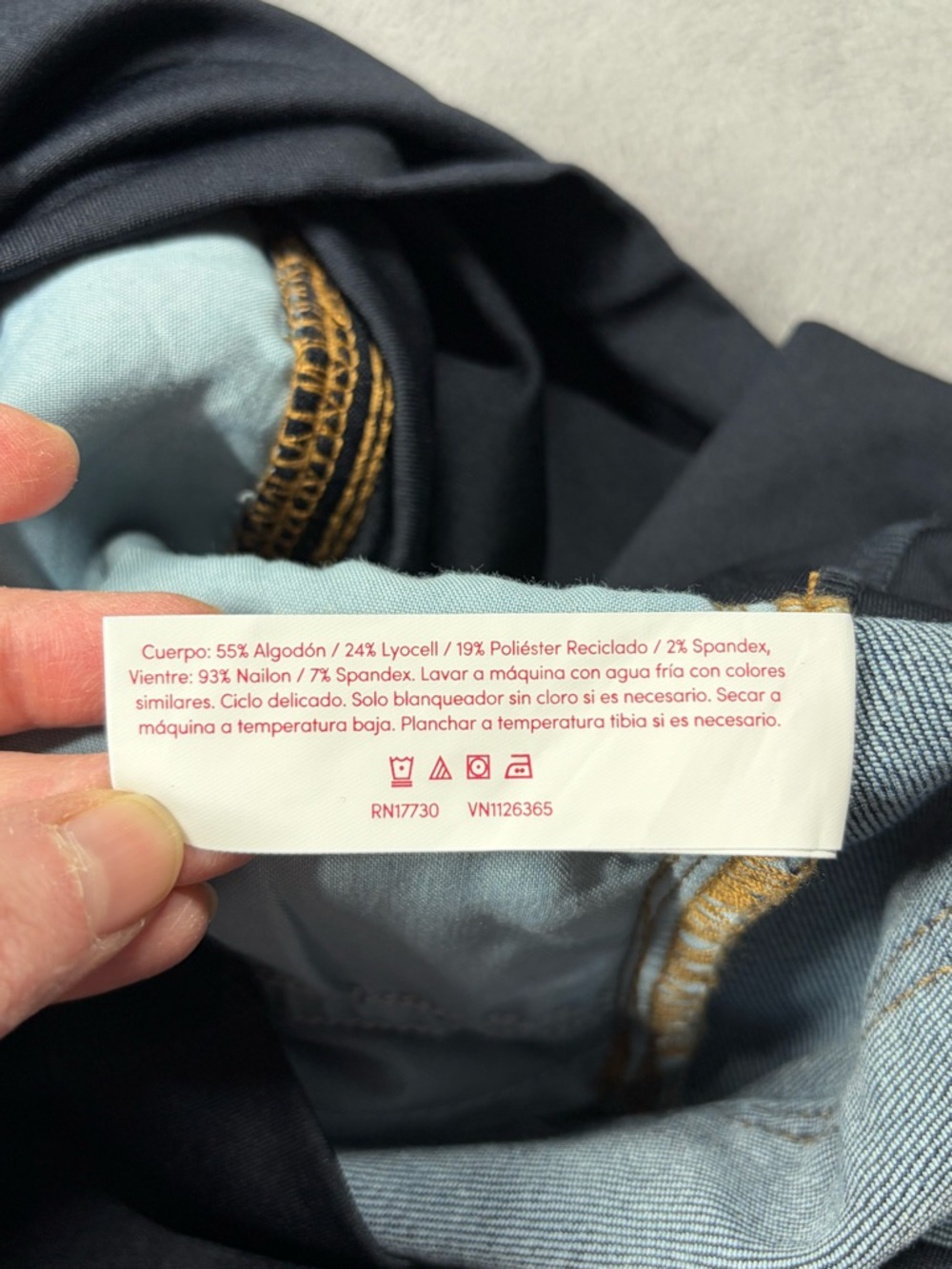 Isabel by Ingrid + Isabel Maternity Blue Jeans with Black Stretch Waistband - Picture 7 of 8